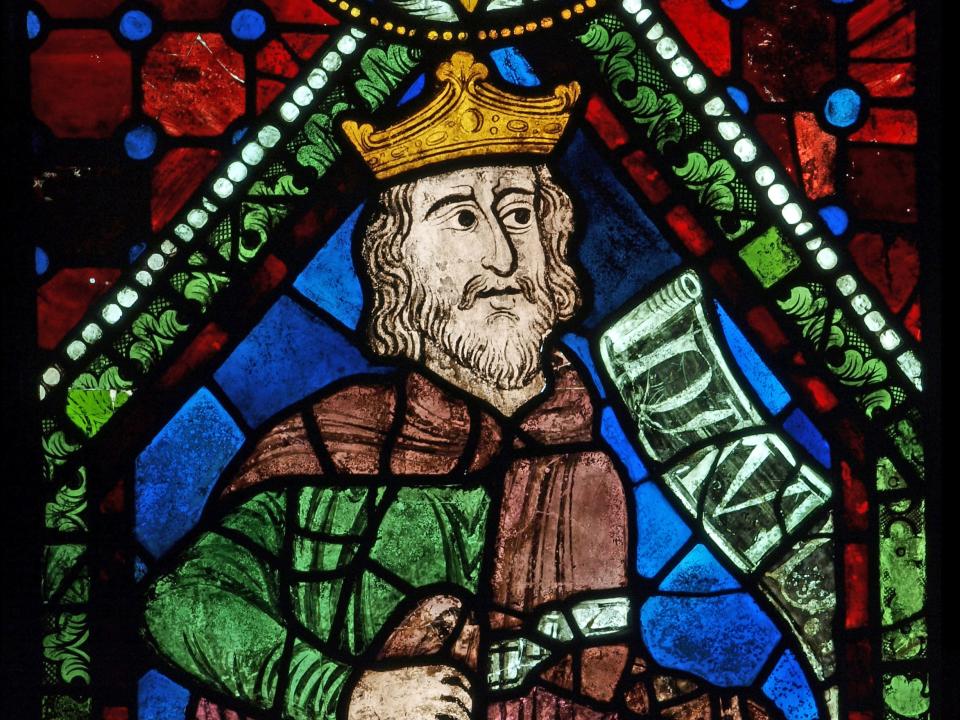 The cathedral’s window showing King David (Courtesy of The Chapter, Canterbury Cathedral)