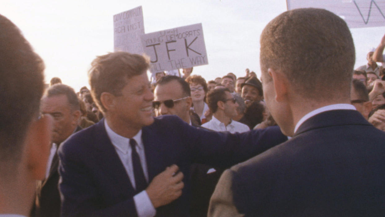  John F. Kennedy arriving in Texas in JFK: One Day in America. 