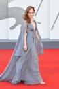 <p><strong>2 September</strong> Lotte Verbeek wore a flowing grey gown by Alberta Ferretti Limited Edition.</p>