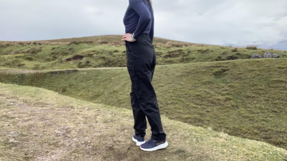 Hiker modelling Fjallraven Abisko Hike Trousers