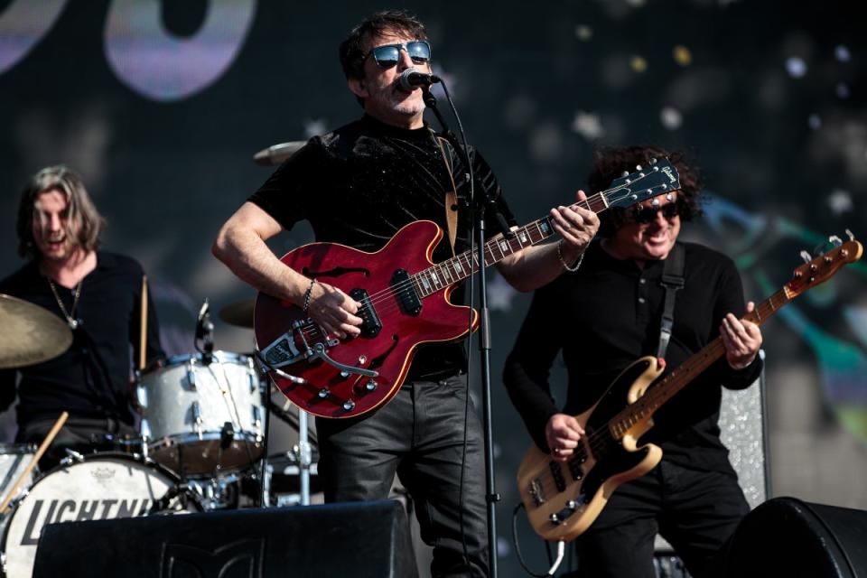 Broudie performing with The Lightning Seeds at Hyde Park, London, in 2018 (Getty)