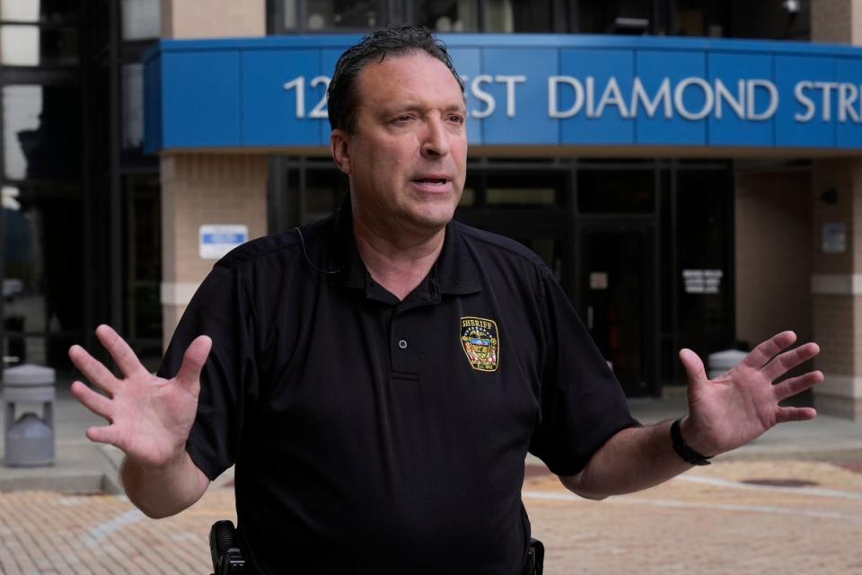 Butler County Sheriff Michael Slupe is pictured during an interview on July 15. (AP)