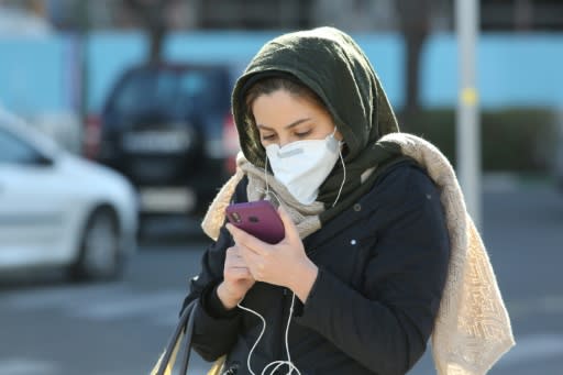 Iranians have taken to wearing face masks to protect themselves from the virus