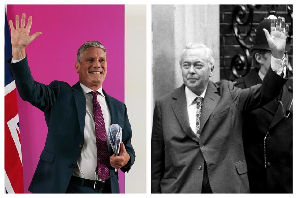 Keir Starmer; Harold Wilson (Ian Forsyth/Getty Images; PA Wire)