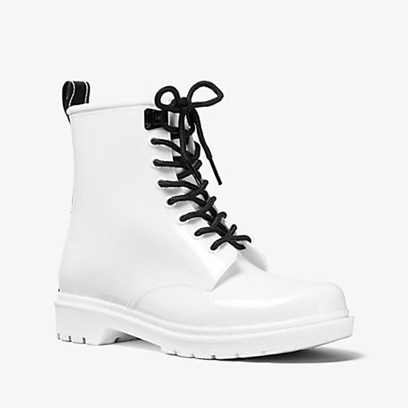 Michael Kors Tavie Logo Tape Lace-Up Rain Boot