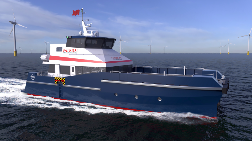 Patriot Offshore Maritime Services of New Bedford will build a crew transfer vehicle for Vineyard Wind.