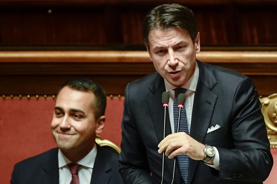 Sesión de confianza del nuevo Gobierno en el Senado italiano (Foto: FILIPPO MONTEFORTE/AFP via Getty Images)