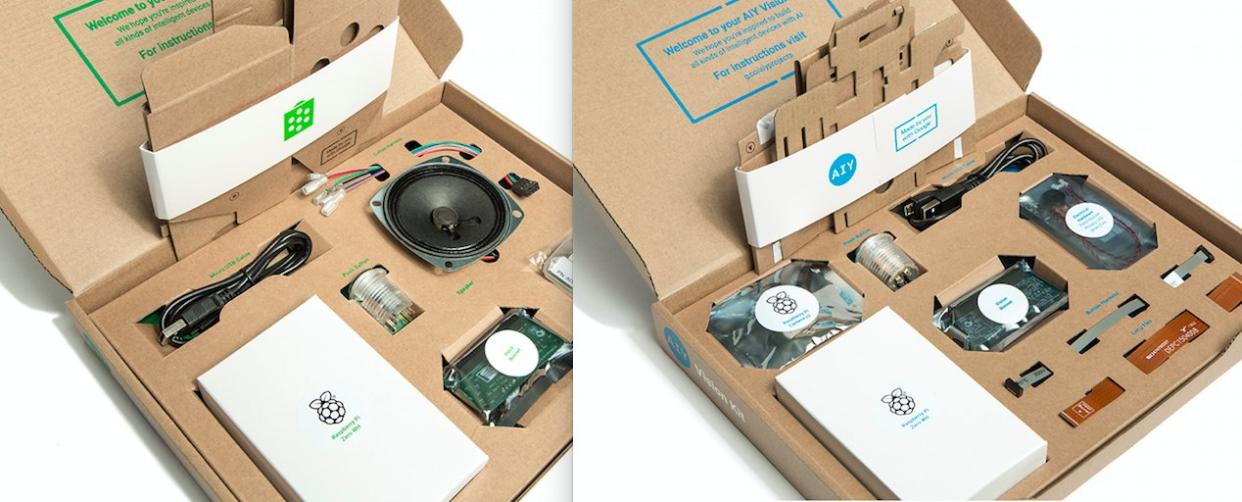 Google AIY kits, building, STEM, AI, DIY,