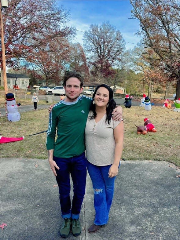 Andy Tench, pictured with his sister, Natasha Newman, has been missing for several days.