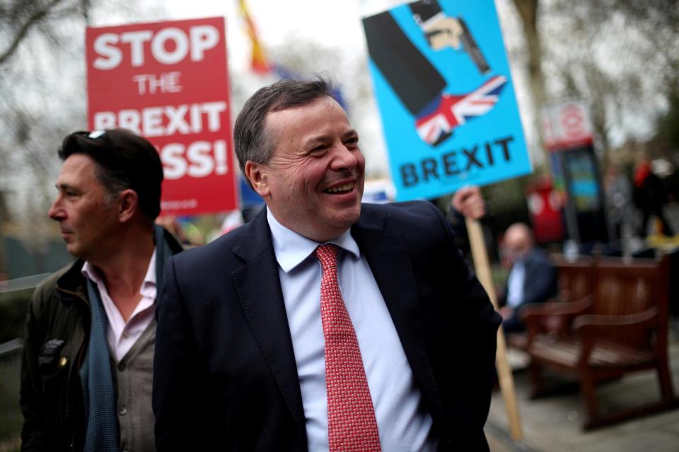 Arron Banks, a long-time ally and millionaire backer of Nigel Farage and his Brexit Party (REUTERS)