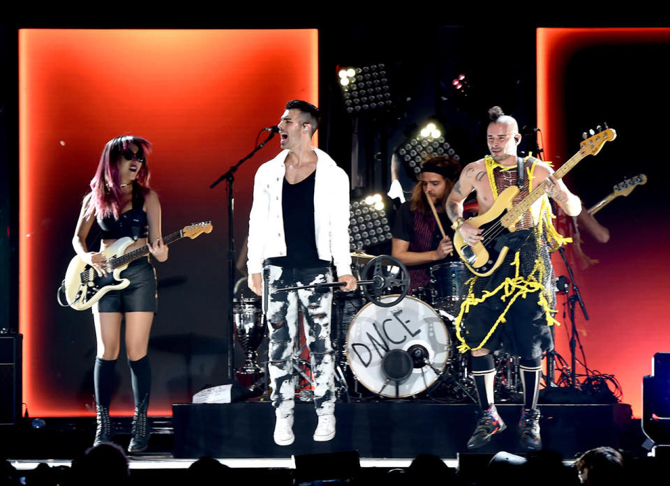 DNCE is nominated for Best New Artist, even though group leader Joe Jonas has been a pop star for nearly a decade.