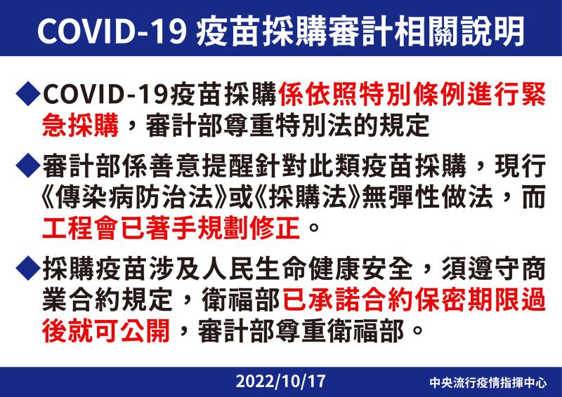 ▲指揮中心說明高端疫苗採購爭議。（圖／指揮中心提供）