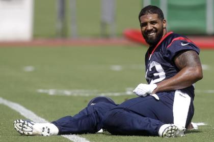 Arian Foster, back in the game (AP Photo/Patric Schneider)