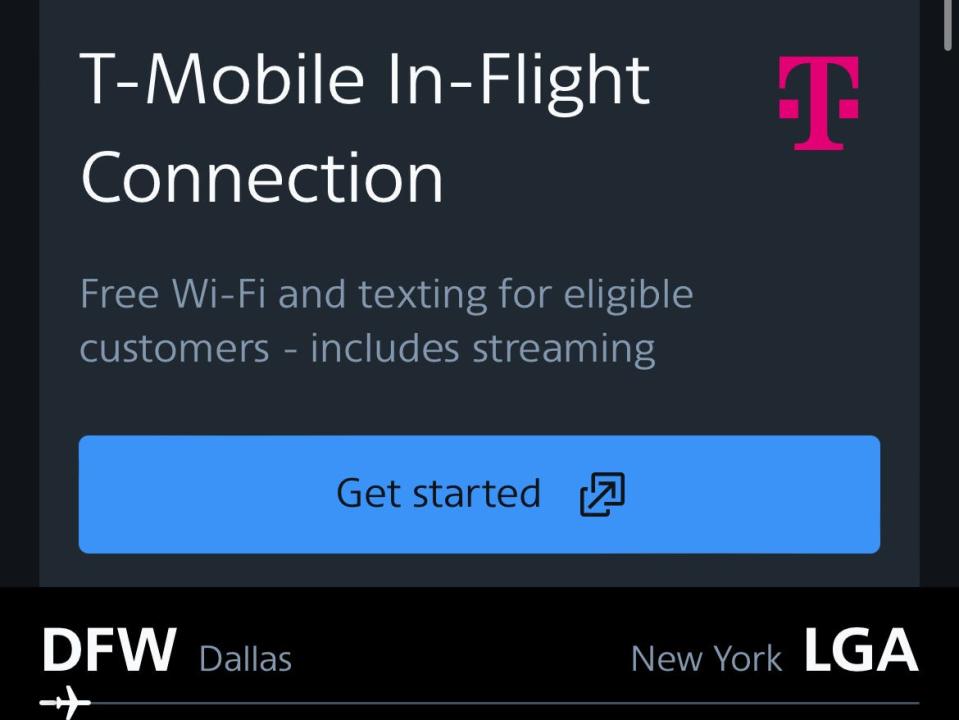 A screenshot of AA.com website with T-Mobile offer.