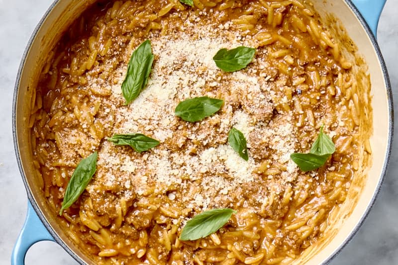 Creamy One-Pot Beef Orzo 