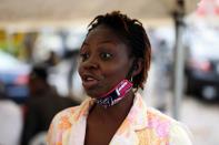 Christiana Ogundaro is seen during an interview with Reuters in Abuja