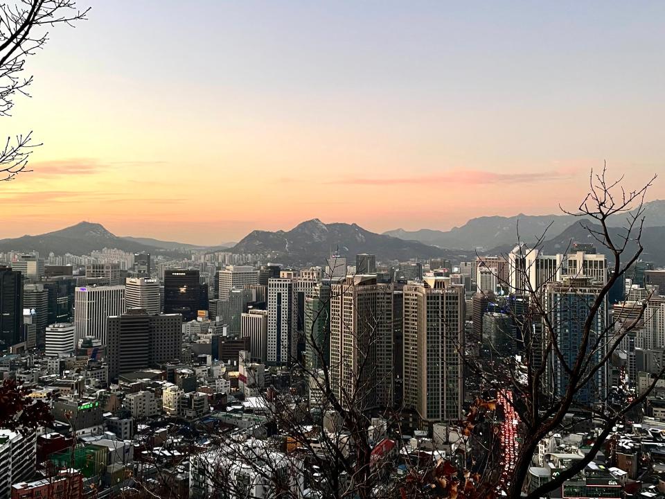 Skyline of Seoul, South Korea.