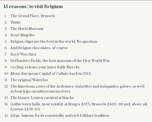 At a glance | 15 more reasons to visit Belgium