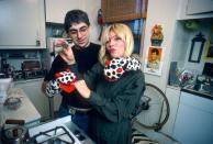 <p>Singer Debbie Harry and guitarist Chris Stein, both of Blondie, dated and lived together in a few New York City apartments during the '70s and '80s. One of those apartments burned down, resulting in an <a href="https://www.wsj.com/articles/blondie-exposed-a-punk-rockers-photos-1420841817" rel="nofollow noopener" target="_blank" data-ylk="slk:iconic photoshoot;elm:context_link;itc:0;sec:content-canvas" class="link ">iconic photoshoot</a>.</p>