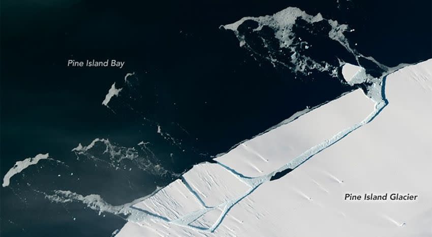 La plataforma glaciar Pine Island | imagen NASA