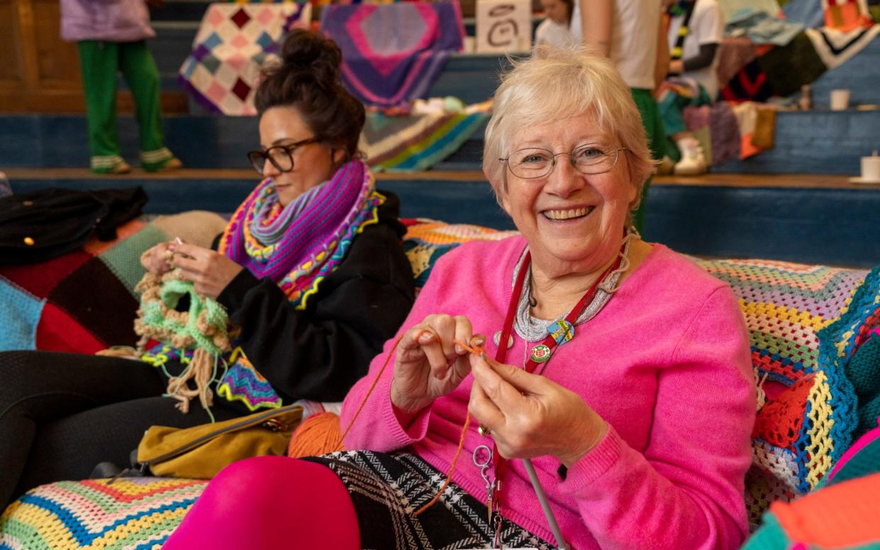 Liz Alcock has been knitting for Innocent’s campaign for 19 years and recommends it to anyone wanting to get into knitting - Andrew Crowley