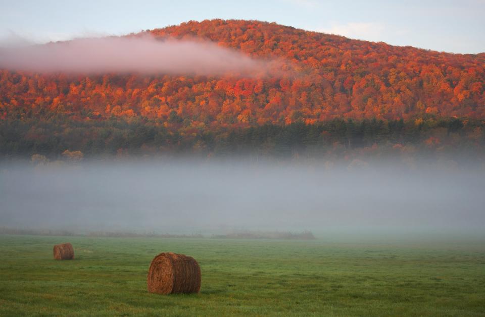 A misty autumn morning in the Berkshire Hills.