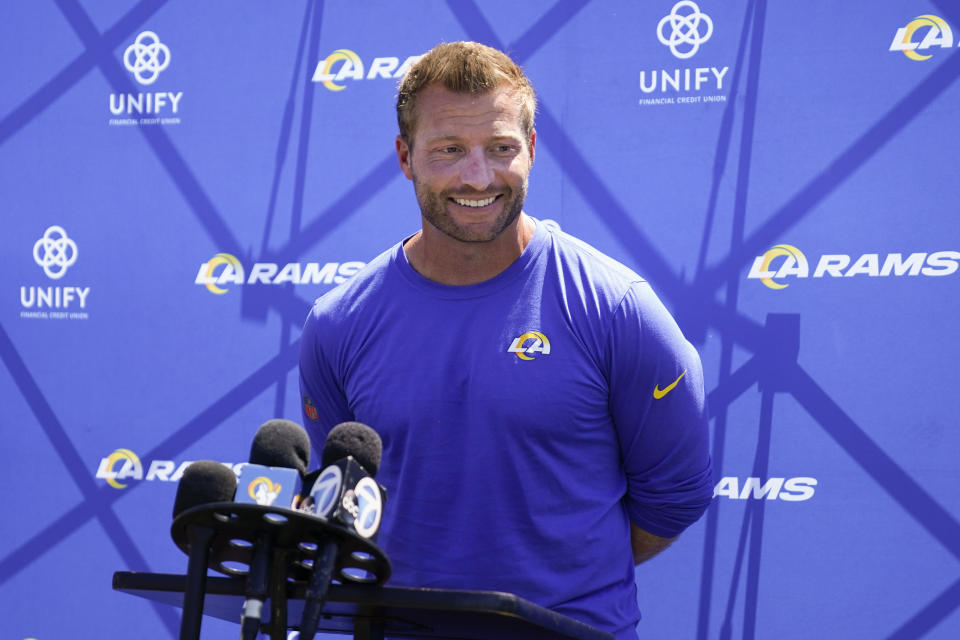 Sean McVay got paid. (AP Photo/Ashley Landis)