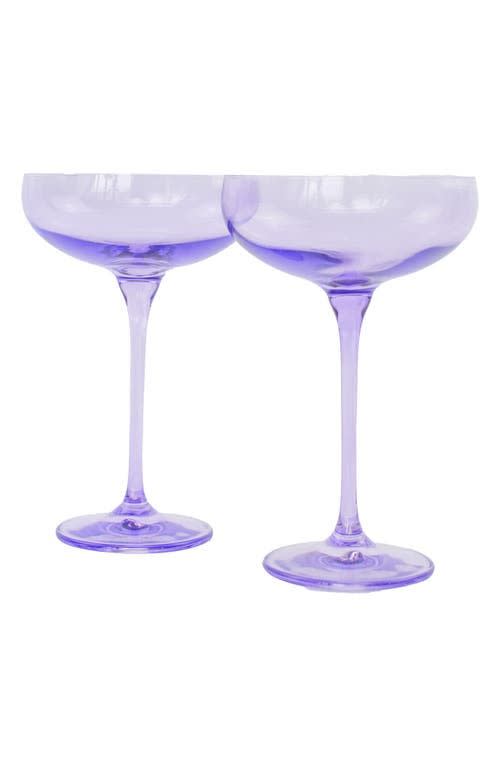 Estelle Colored Glass Coupes