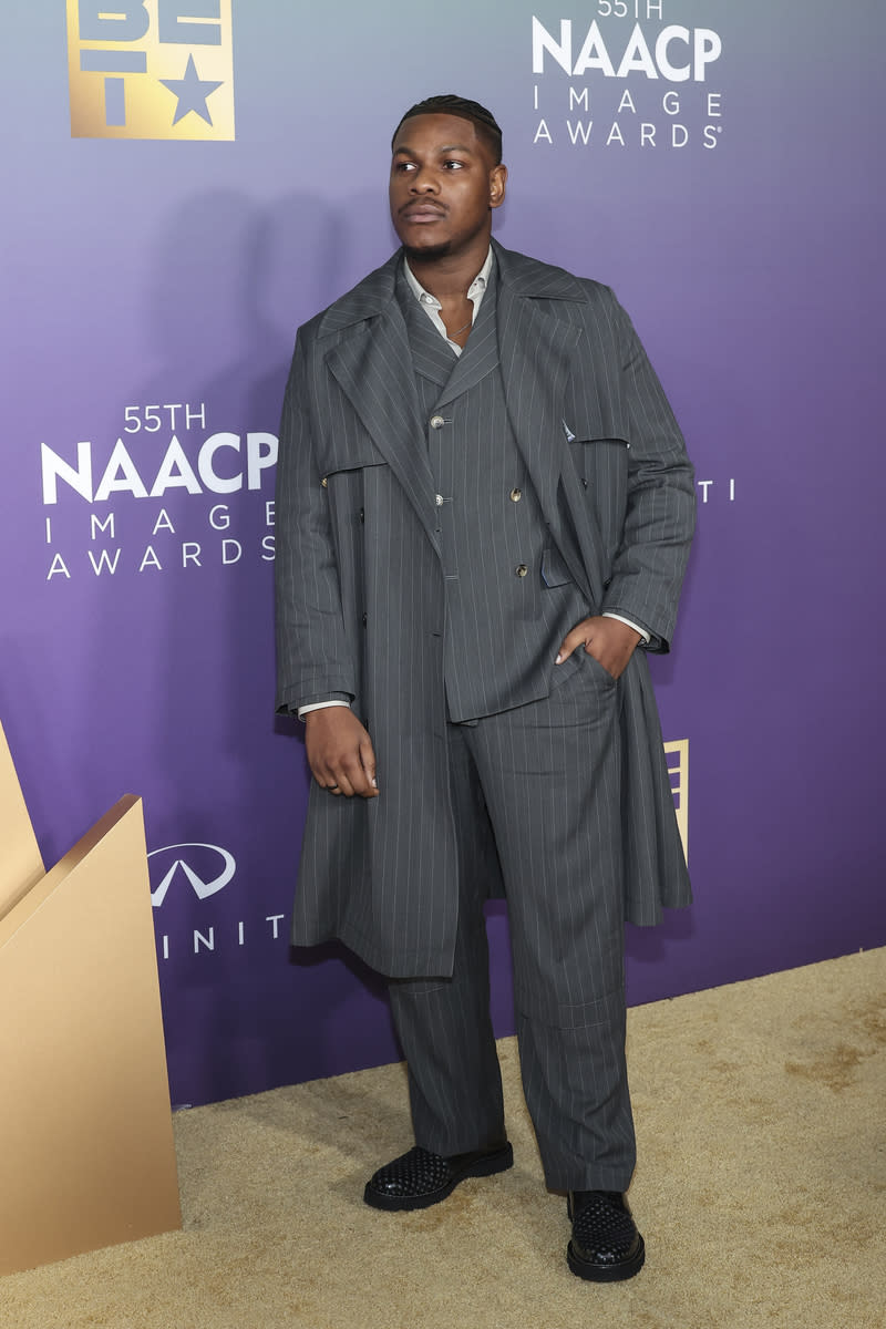 John Boyega at the 55th NAACP Image Awards held at The Shrine Auditorium on March 16, 2024 in Los Angeles, California.