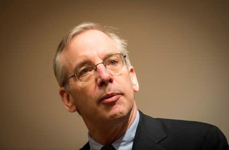 William Dudley, President of the New York Federal Reserve Bank, speaks at Brooklyn College in the Brooklyn borough of New York, March 7, 2014. REUTERS/Keith Bedford/File Photo