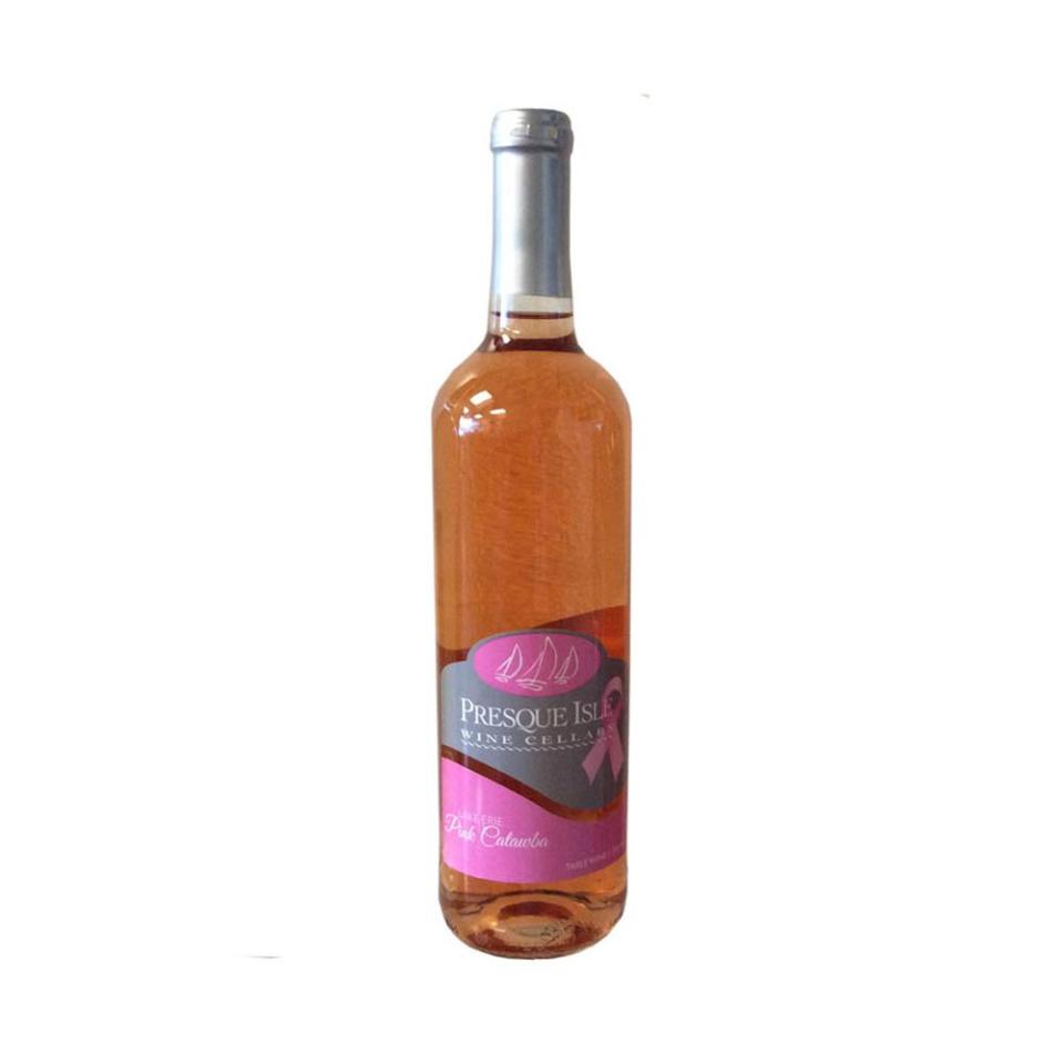 <p><a href="http://www.piwine.com/pink-catawba-special-edition-breast-cancer-awareness-blush-sweet-rose-wine.html#:~:text=Please%20help%20support%20Breast%20Cancer,glass%20and%20Pink%20it%20up" rel="nofollow noopener" target="_blank" data-ylk="slk:Shop Now;elm:context_link;itc:0;sec:content-canvas" class="link ">Shop Now</a></p><p>Pink Catawba Special Edition Breast Cancer Awareness Blush</p><p>piwine.com</p><p>$11.99</p>