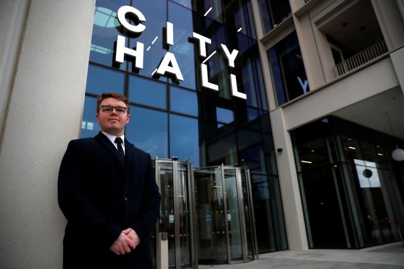 Councillor Antony Mullen, Leader of the Sunderland Conservatives poses for a photograph outside the new City Hall in Sunderland