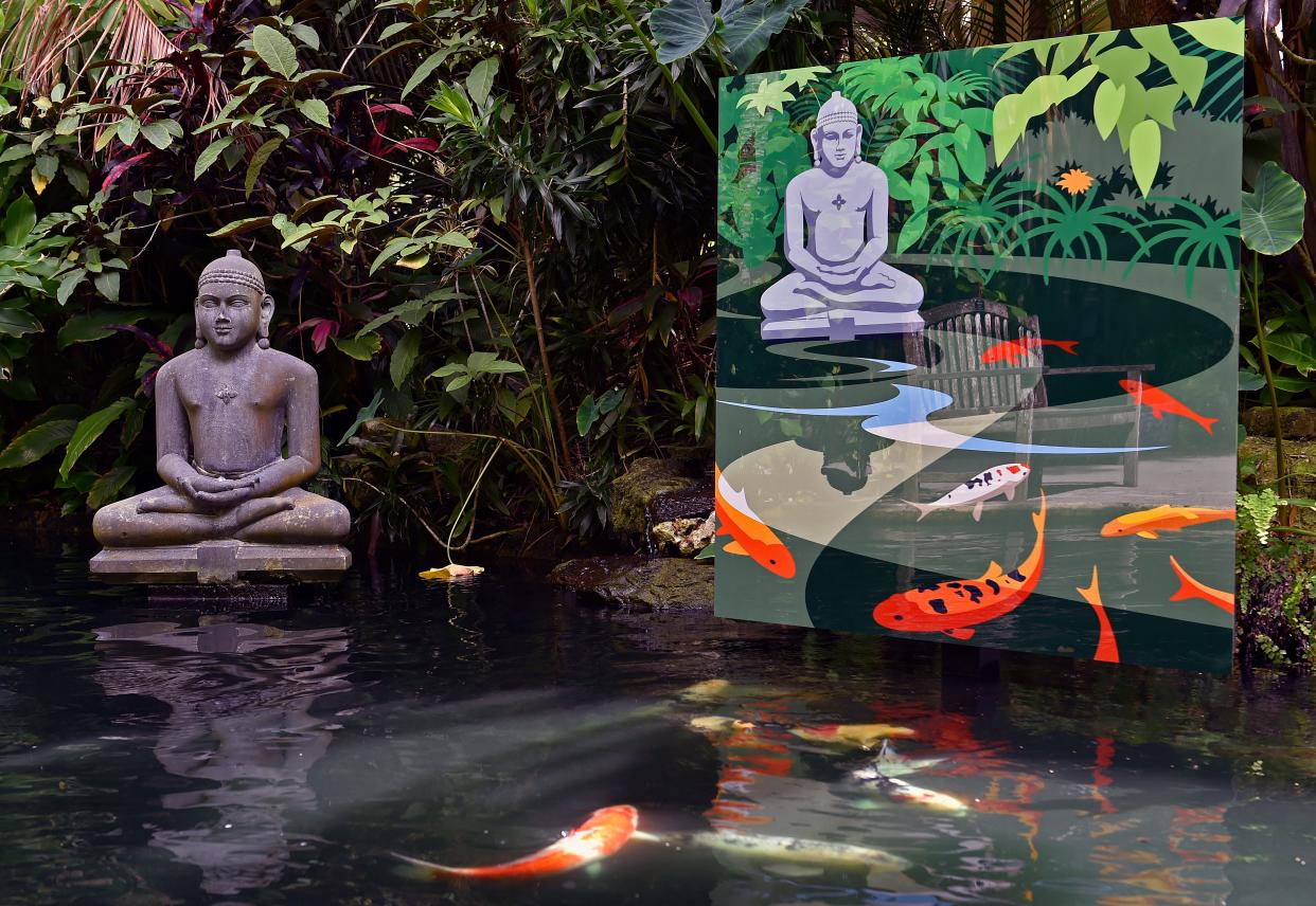 "Koi Pond" infuses art with natural reality.