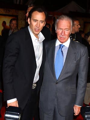 Nicolas Cage and Christopher Plummer at the LA premiere of Touchstone's National Treasure