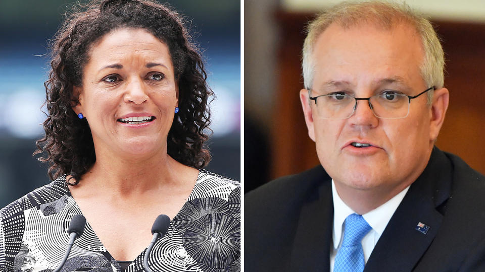 Cricket Australia's Mel Jones has stood firm behind their recommendation to BBL clubs not to promote Australia Day games as such, despite criticism from Prime Minister Scott Morrison. Pictures: Getty Images