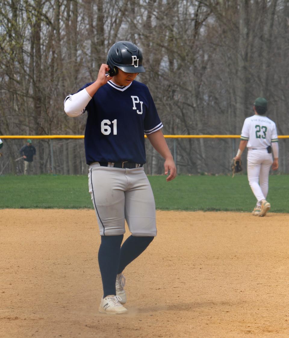 Pope John's Nick Struble had an RBI single and scored a run in a loss to St. Joseph Regional in an independent matchup. St. Joseph defeated Pope John 13-8 on Saturday April 16, 2022 in Montvale.