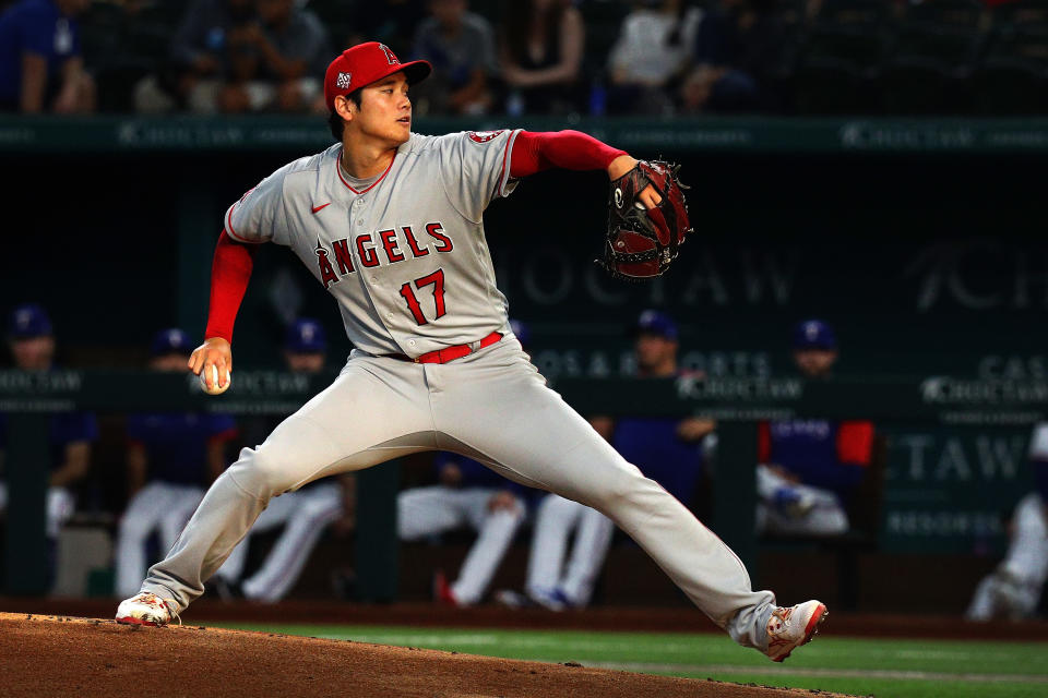 天使日籍球星大谷翔平，今二刀流上陣繳出6局優質先發 (Photo by Richard Rodriguez/Getty Images)