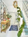 <p>With an entryway as decorated as this one (that wallpaper!), all the banister needs is a simple swath of greenery laced with gold beaded garland for a little sparkle.</p><p><a class="link " href="https://www.amazon.com/HADDIY-Christmas-Garland-Strands-Decoration/dp/B09C49MHP2/ref=sr_1_2_sspa?tag=syn-yahoo-20&ascsubtag=%5Bartid%7C10050.g.23362967%5Bsrc%7Cyahoo-us" rel="nofollow noopener" target="_blank" data-ylk="slk:SHOP GOLD BEAD GARLAND;elm:context_link;itc:0;sec:content-canvas">SHOP GOLD BEAD GARLAND</a></p>