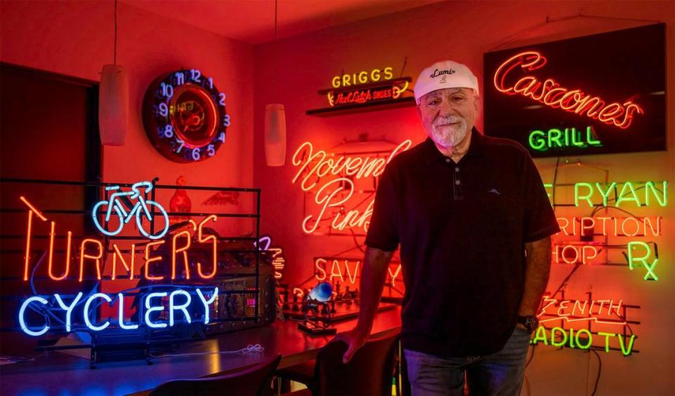 “I strangely got addicted to these signs over the years,” said noted Kansas City photographer Nick Vedros, president of the Lumi Neon Museum. Pennway Point will include dozens of Kansas City neon signs, including many now kept in Vedros’ Riverside home.