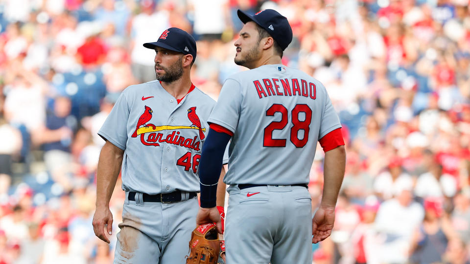 Cardinals stars Paul Goldschmidt and Nolan Arenado won't be playing in next week's series against the Blue Jays. (Photo by Rich Graessle/Icon Sportswire via Getty Images)