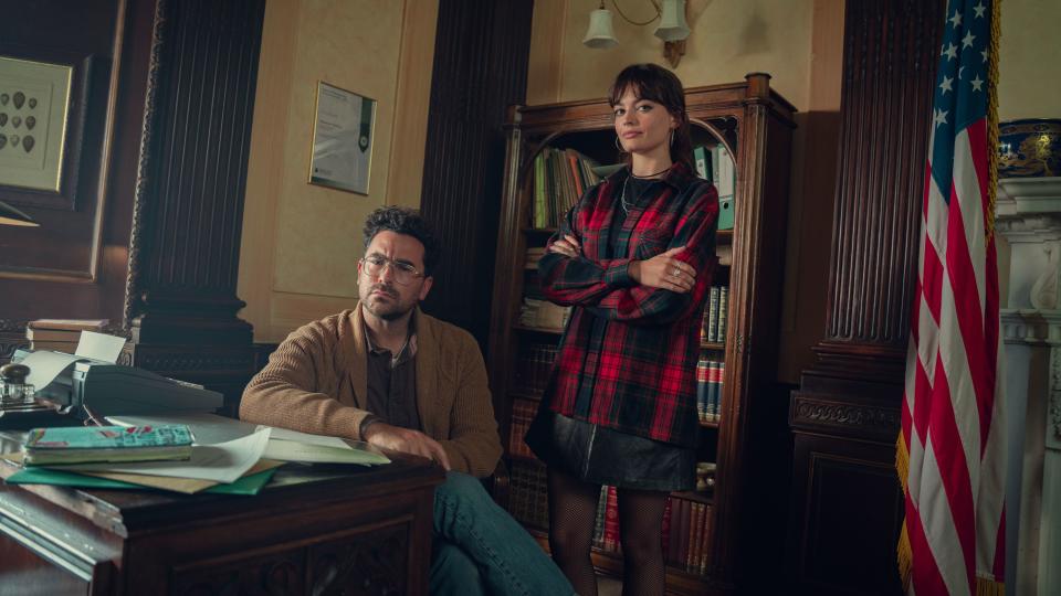 Thomas Molloy and Maeve Wiley in Sex Education season 4