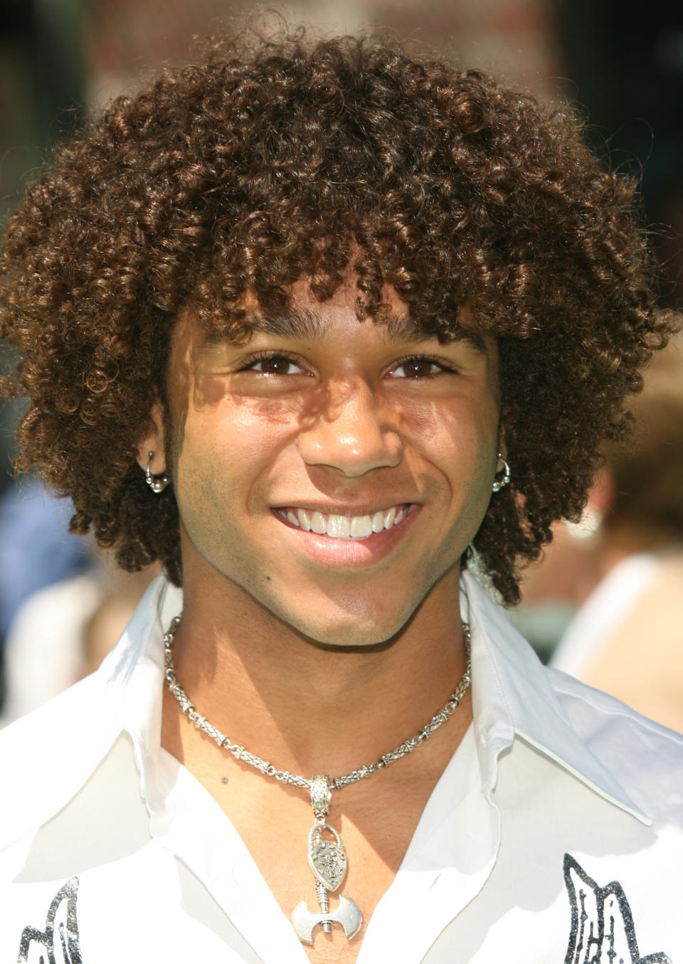 Corbin Bleu smiles at the "Shrek The Third" premiere on May 6, 2007