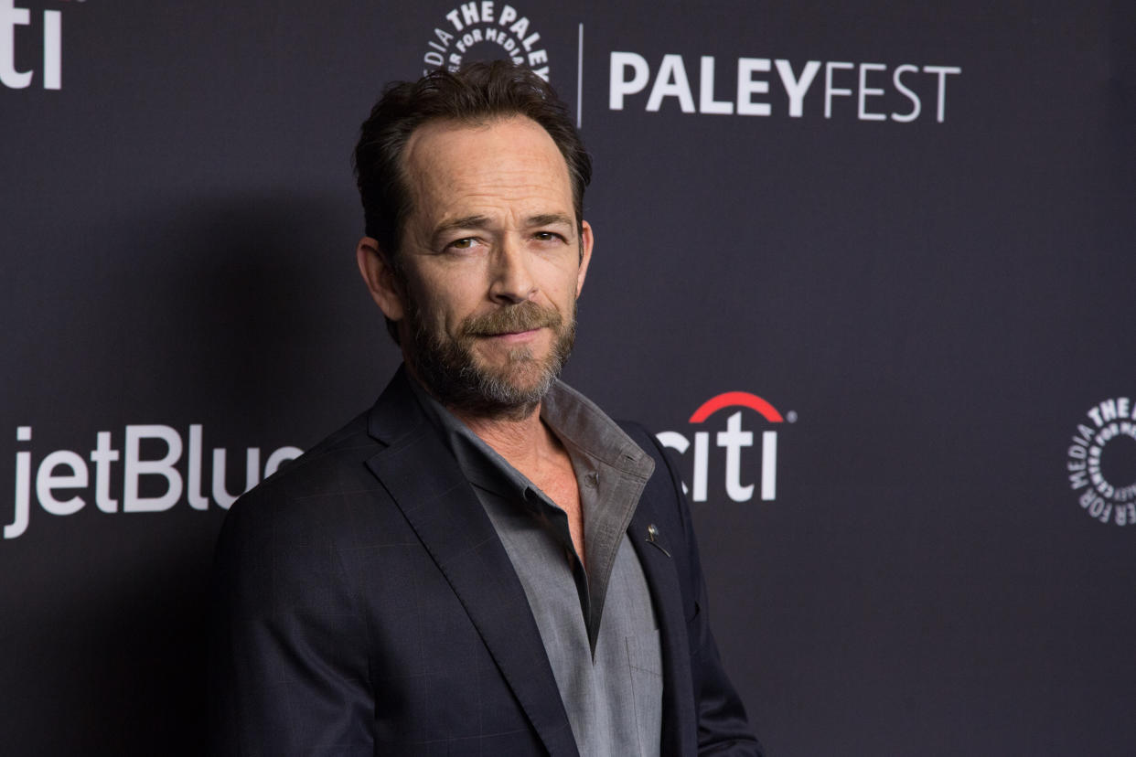 Luke Perry's friends and co-stars are remembering the beloved actor on Sunday in honor of his birthday. Perry passed away in 2019 of a massive stroke at age 52. (Photo: Gabriel Olsen/FilmMagic)