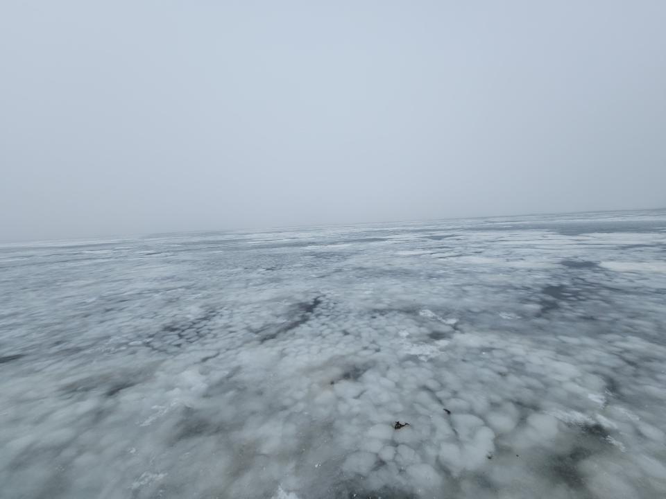 A volatile freeze-thaw cycle across the upper Midwest this winter caused ice to float down the Mississippi River earlier, creating unusual formations in Iowa and other states.