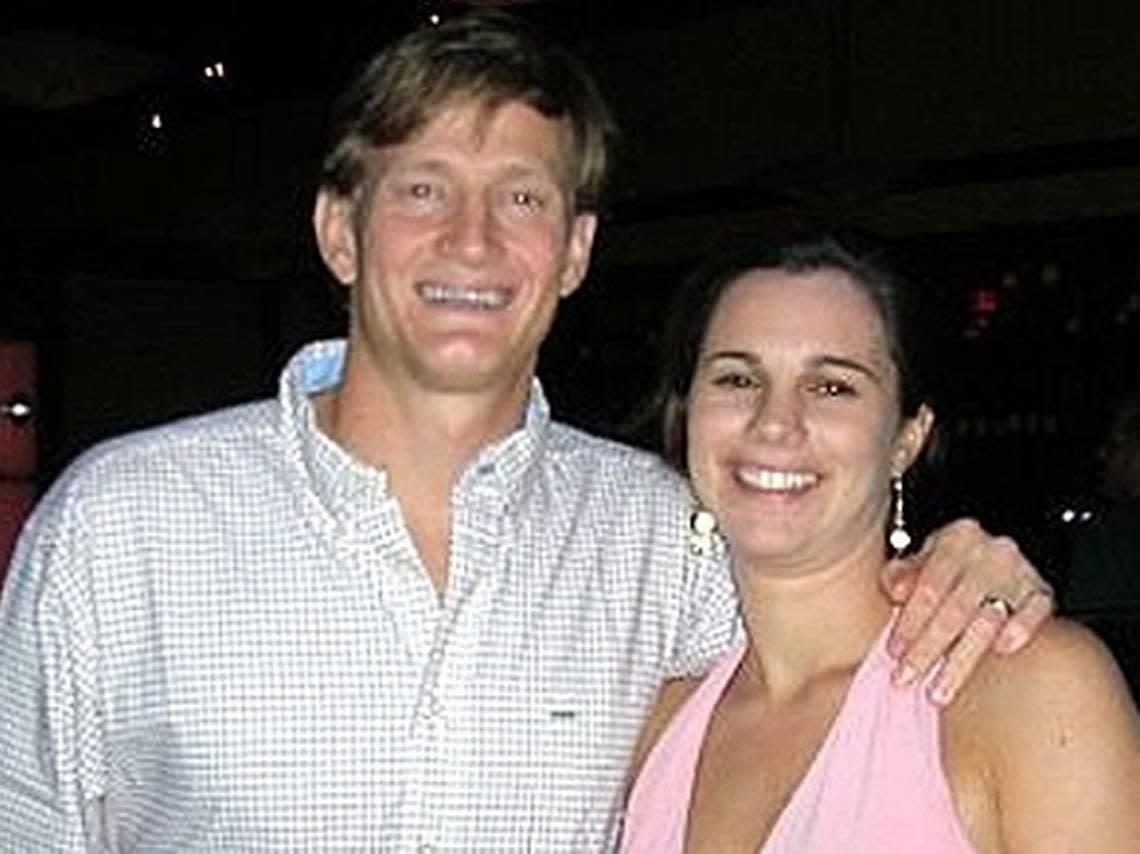 Photo of Jason Young and wife Michelle in an undated photo. Michelle Young, who was pregnant with her second child was found dead in her home. Jason Young has been arrested and charged with murder.