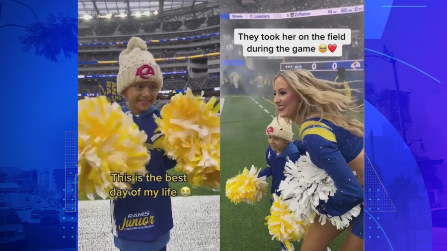 8-year-old Delilah Loya joins fulfills wish of joining L.A. Rams cheerleading team. (Loya Family)
