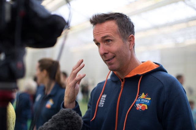 Former England cricket captain Michael Vaughan is interviewed