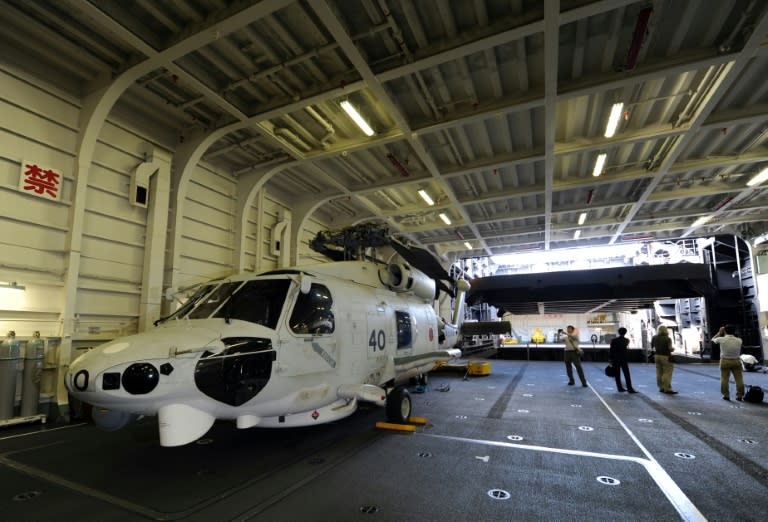 Un hélicoptère des Forces japonaises d'autodéfense (FJA), le 2 septembre 2013 à Tokyo (TOSHIFUMI KITAMURA)