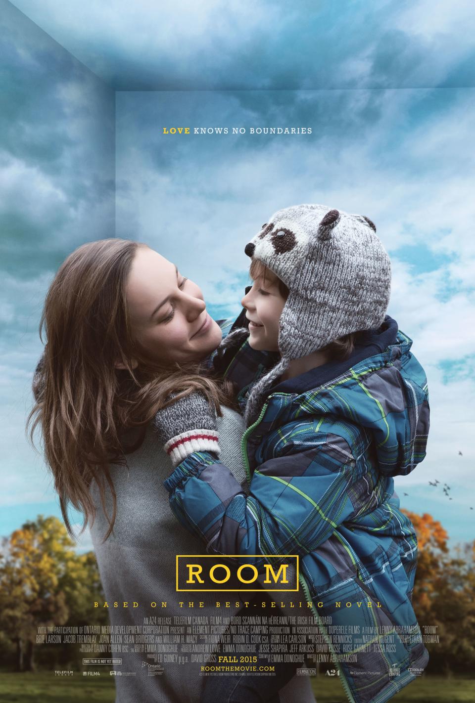 ROOM, US poster, from left: Brie Larson, Jacob Tremblay, 2015. © A24 /courtesy Everett Collection