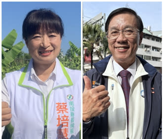 南投縣立委補選，國民黨林明溱（右）、民進黨蔡培慧（左）。（資料照片合成）